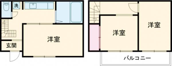 市川市広尾戸建ての間取り