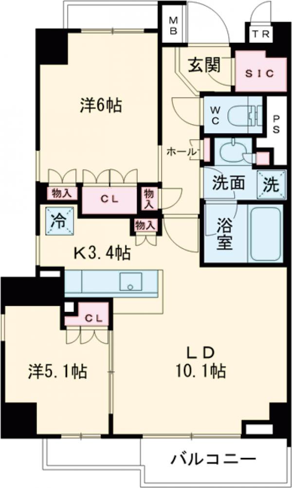ル・シュクレ永福の間取り
