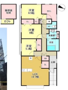 浜田山戸建の間取り