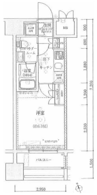 Rising place 川崎の間取り