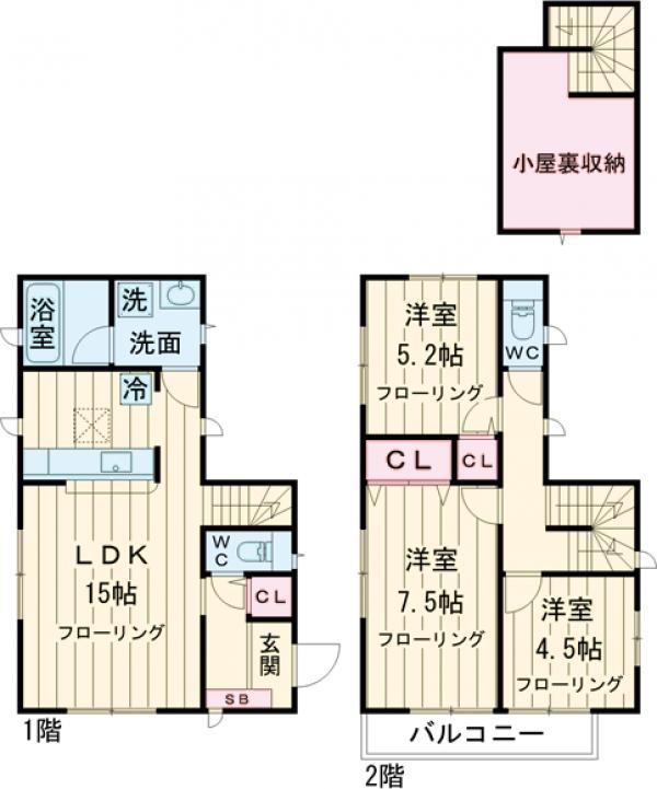 Kolet分倍河原の間取り