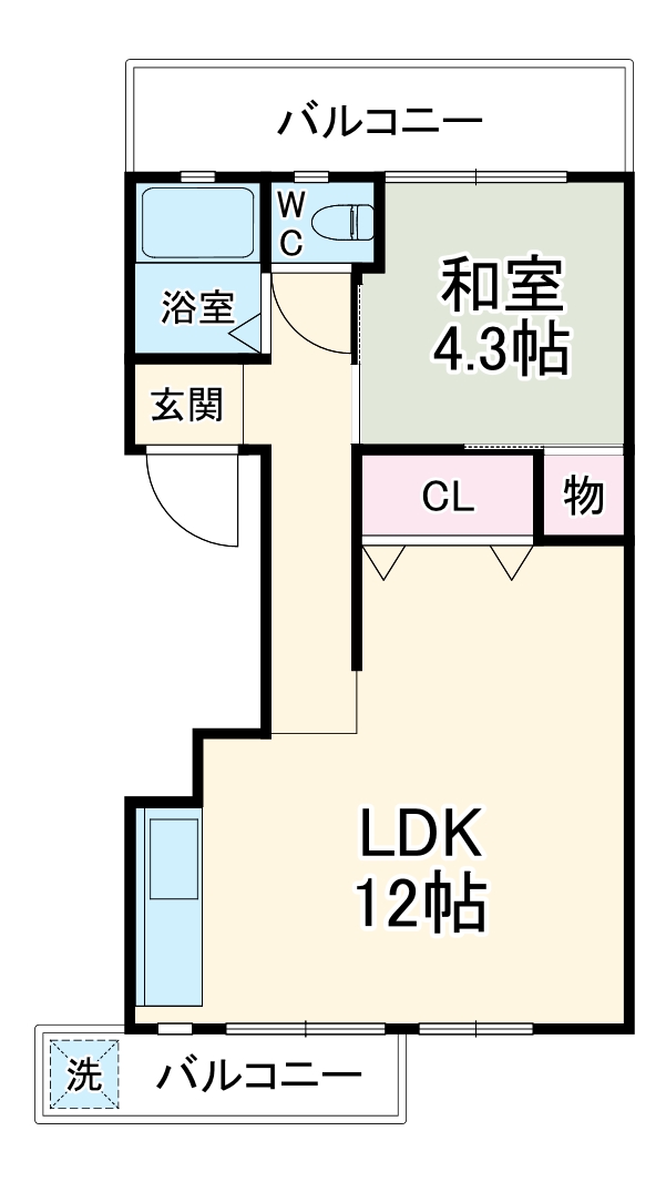 眞鍋マンションの間取り