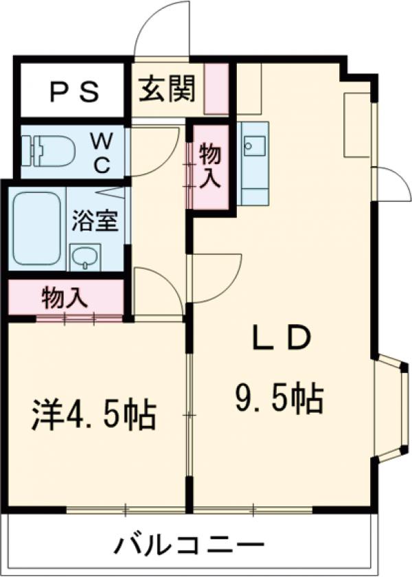 東今泉マンションの間取り