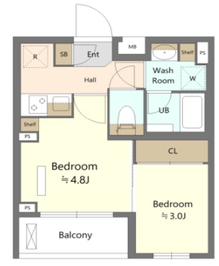 ES-Grande綾瀬・106号室の間取り