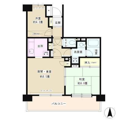クレイノレジデンス矢上の間取り