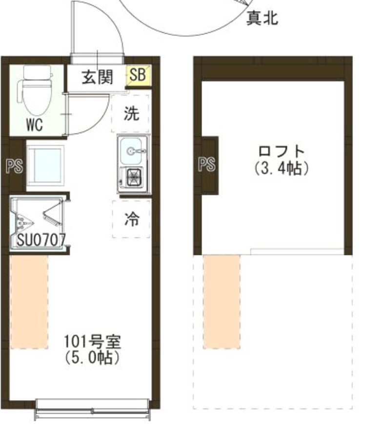 Emarie代田橋の間取り