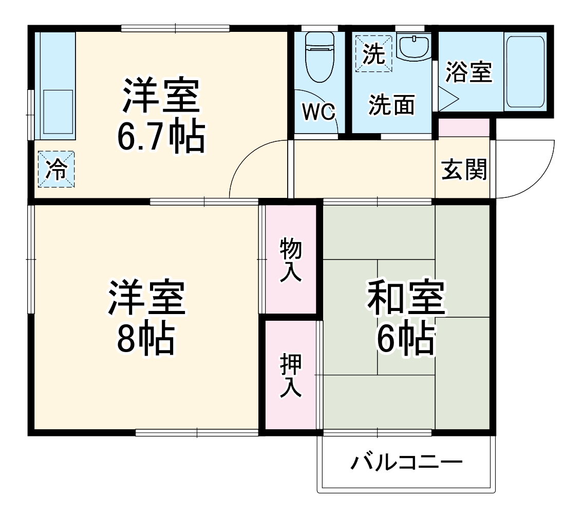 ハイツベルマーレⅡの間取り
