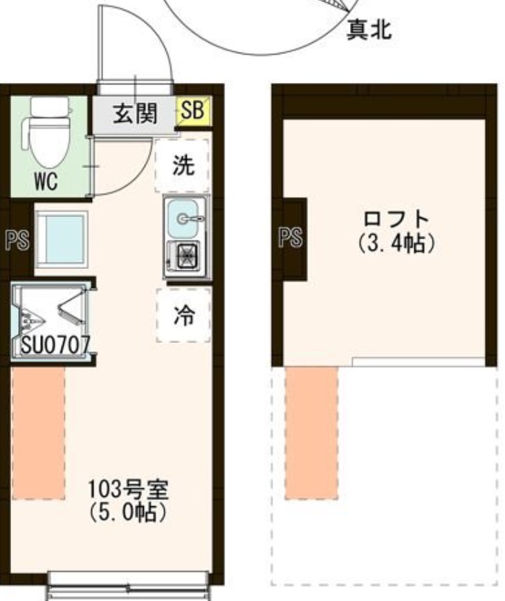 Emarie代田橋の間取り