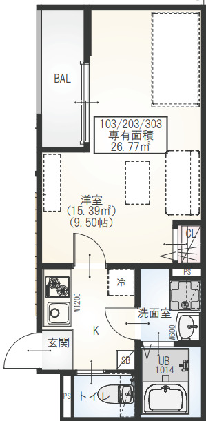 GRADUS新田の間取り