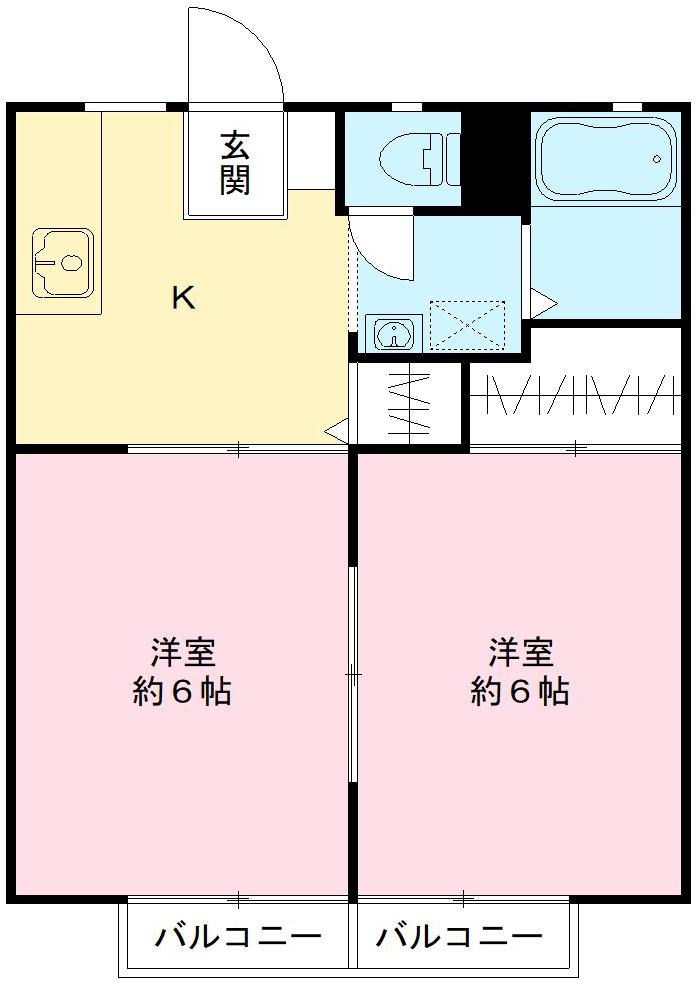 旭台アーバンハイツ C棟の間取り