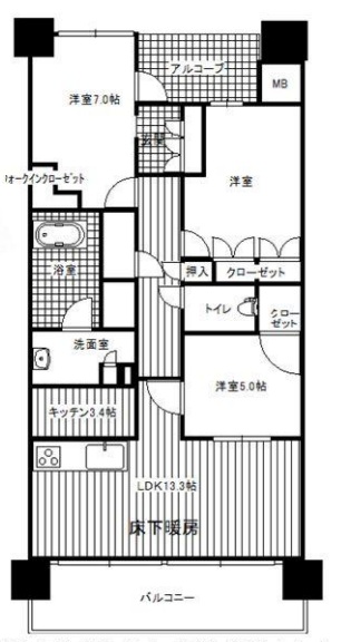 アクシア八王子ピュアマークスの間取り
