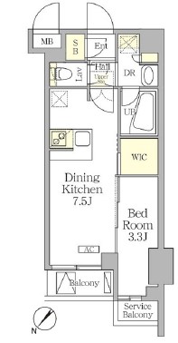 アジールコート池尻大橋の間取り