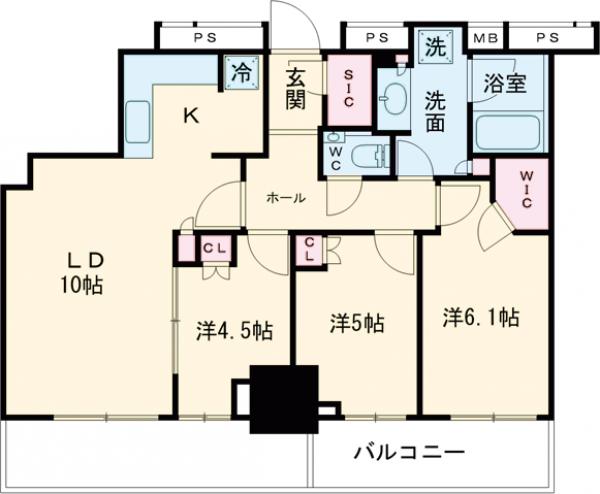 プラウドタワー東池袋ステーションアリーナの間取り
