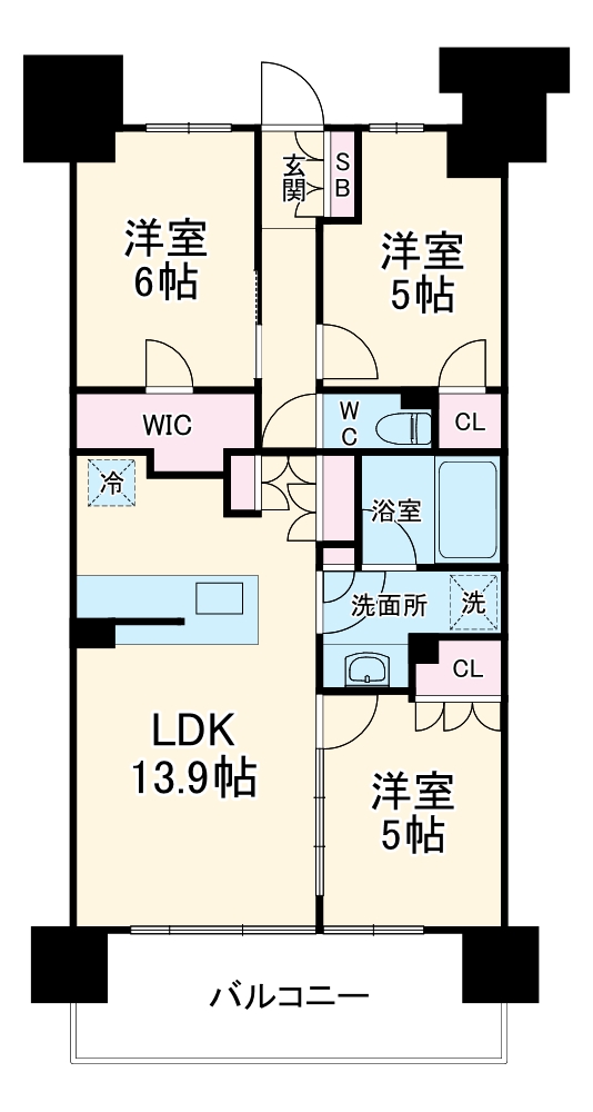 SHINTO CITY G棟の間取り