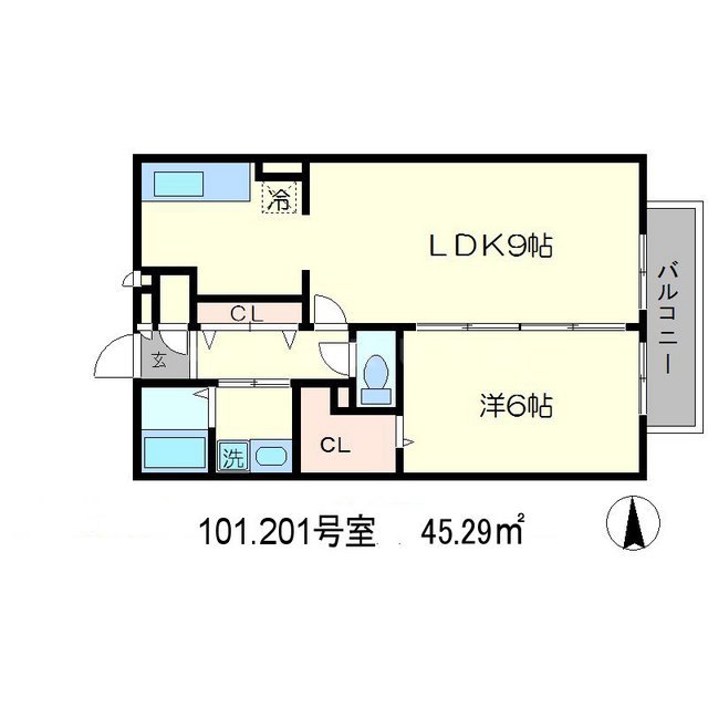 セゾンCOCONの間取り