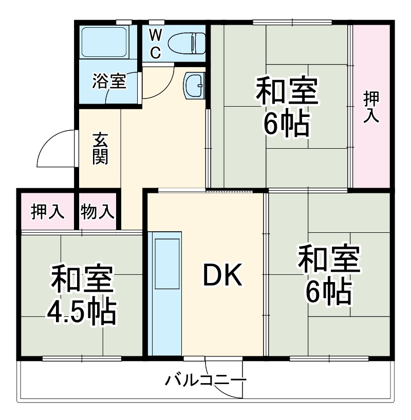 西小中台団地の間取り