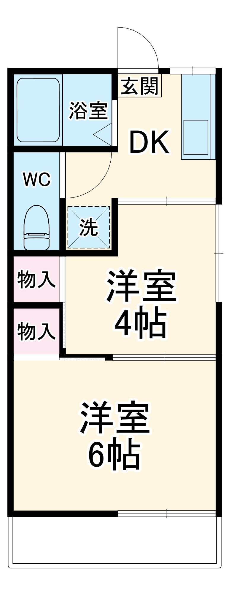北越谷フラットの間取り