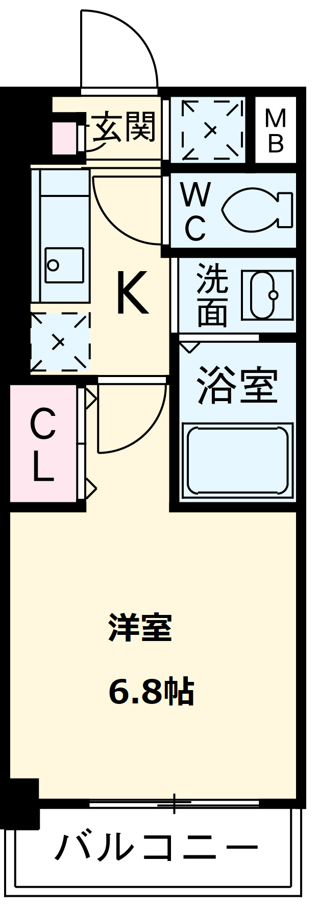 ＷＡＶＥ西新井・604号室の間取り