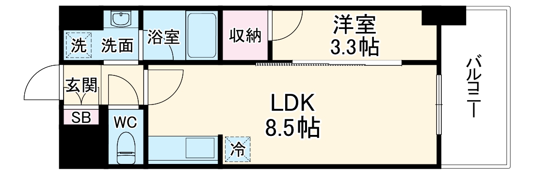 S-RESIDENCE烏森aureateの間取り