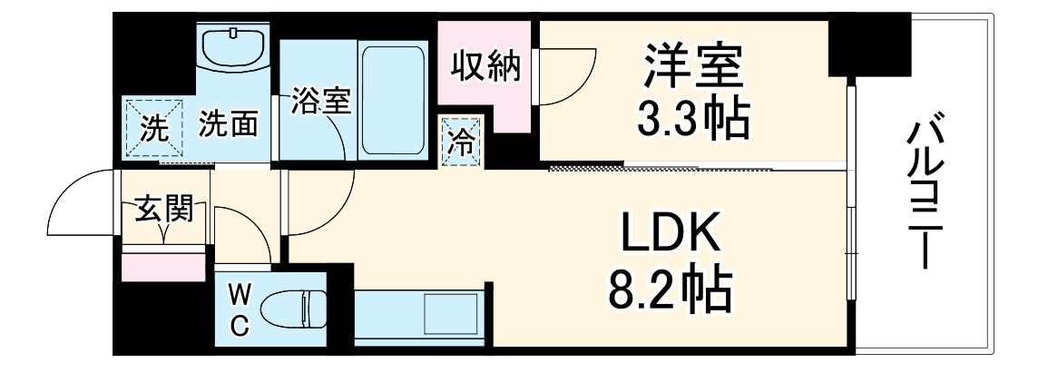 S-RESIDENCE烏森aureateの間取り