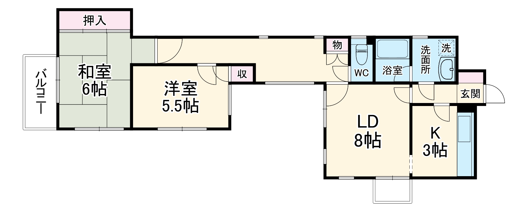 秋桜ハウス川口の間取り