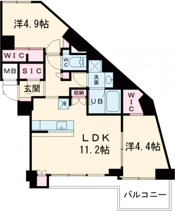 アジールコート池尻大橋の間取り