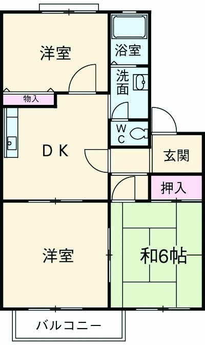 ロイヤルスクエア下条の間取り