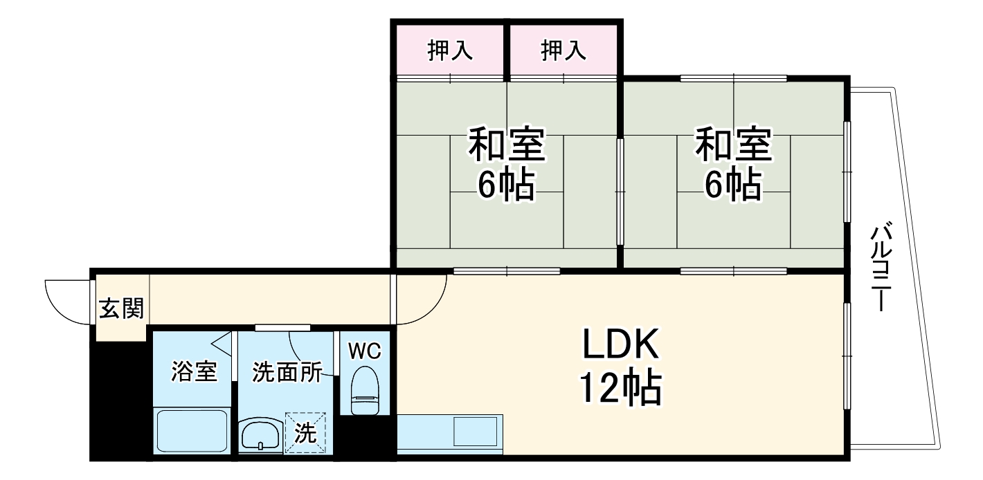 服部緑地パルコアB棟の間取り