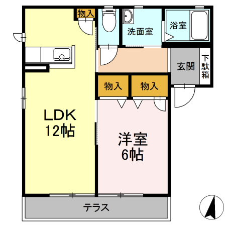 シェモア Aの間取り