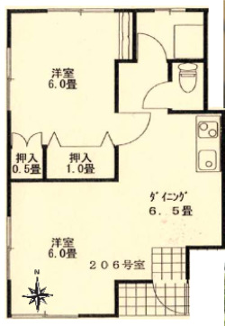 旭が丘ハイツの間取り