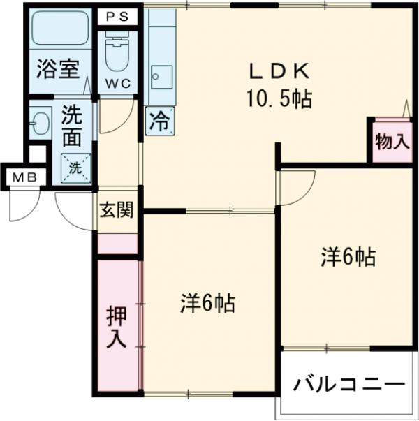 リバーサイドふじの間取り