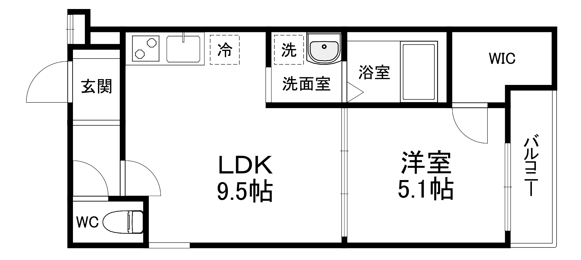 フジパレス城北公園通Ⅵ番館の間取り