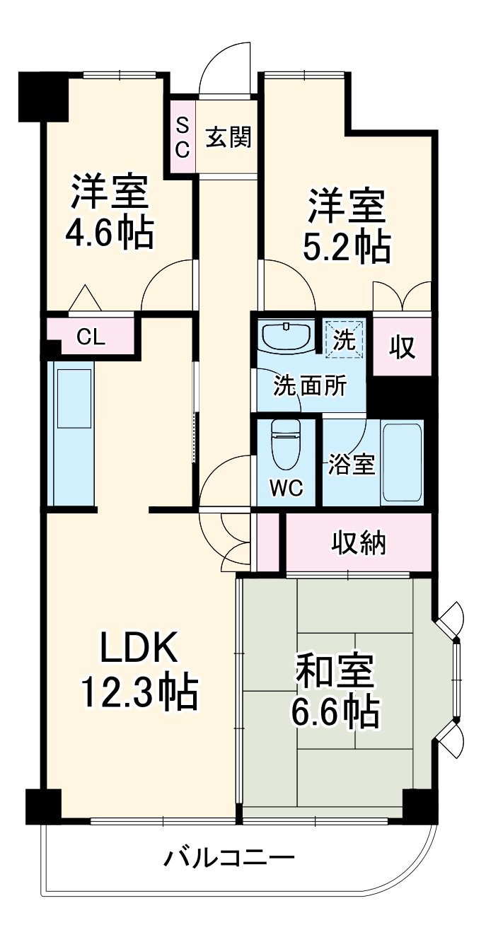 アーバンパーク三ッ池公園E棟の間取り