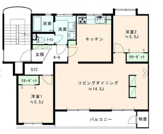 新原町田グリーンハイツC2の間取り