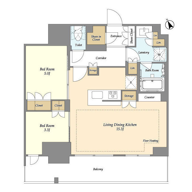 オアーゼ日暮里レジデンスの間取り