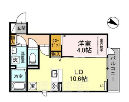 D-room麦野参番館の間取り
