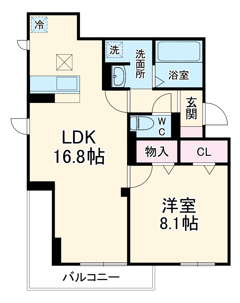 レインボーグローヴ Ⅱの間取り