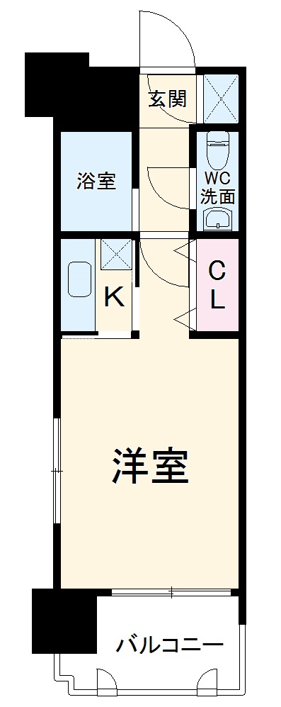 エステート・モア・天神STUDIOの間取り