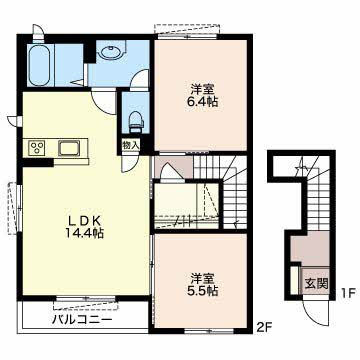 クレセオ花水木の間取り