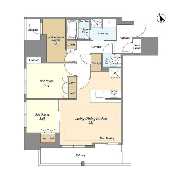 オアーゼ日暮里レジデンスの間取り