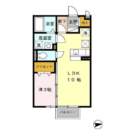ルミエール東光台 Aの間取り