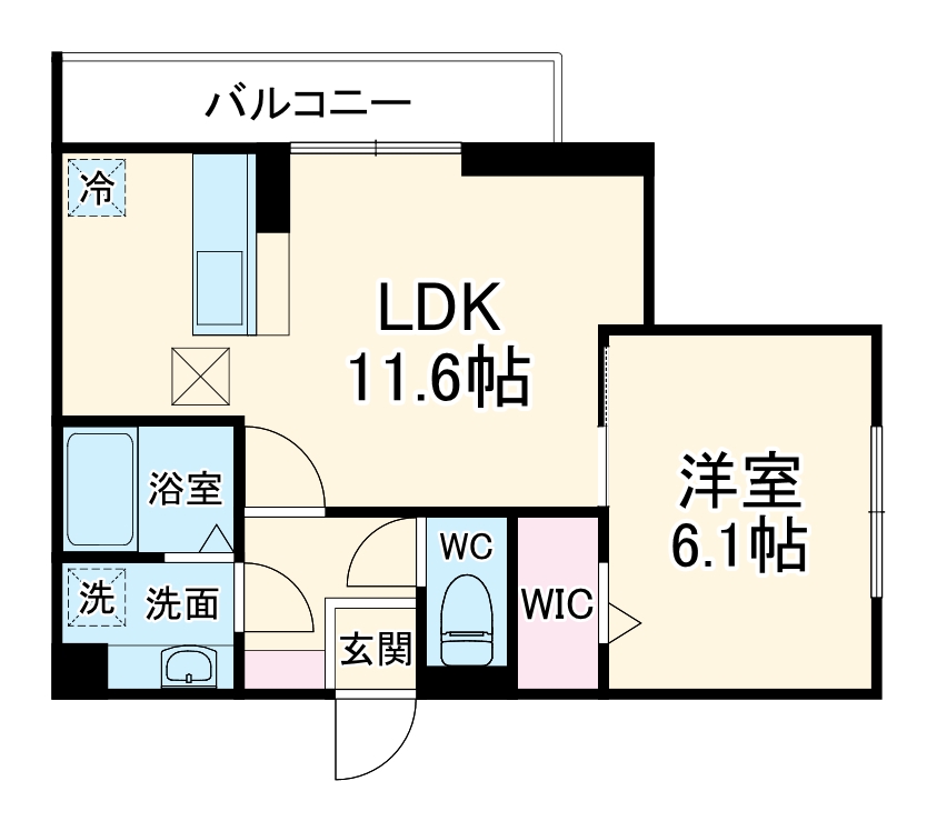 D Paina 菅馬場2Bの間取り