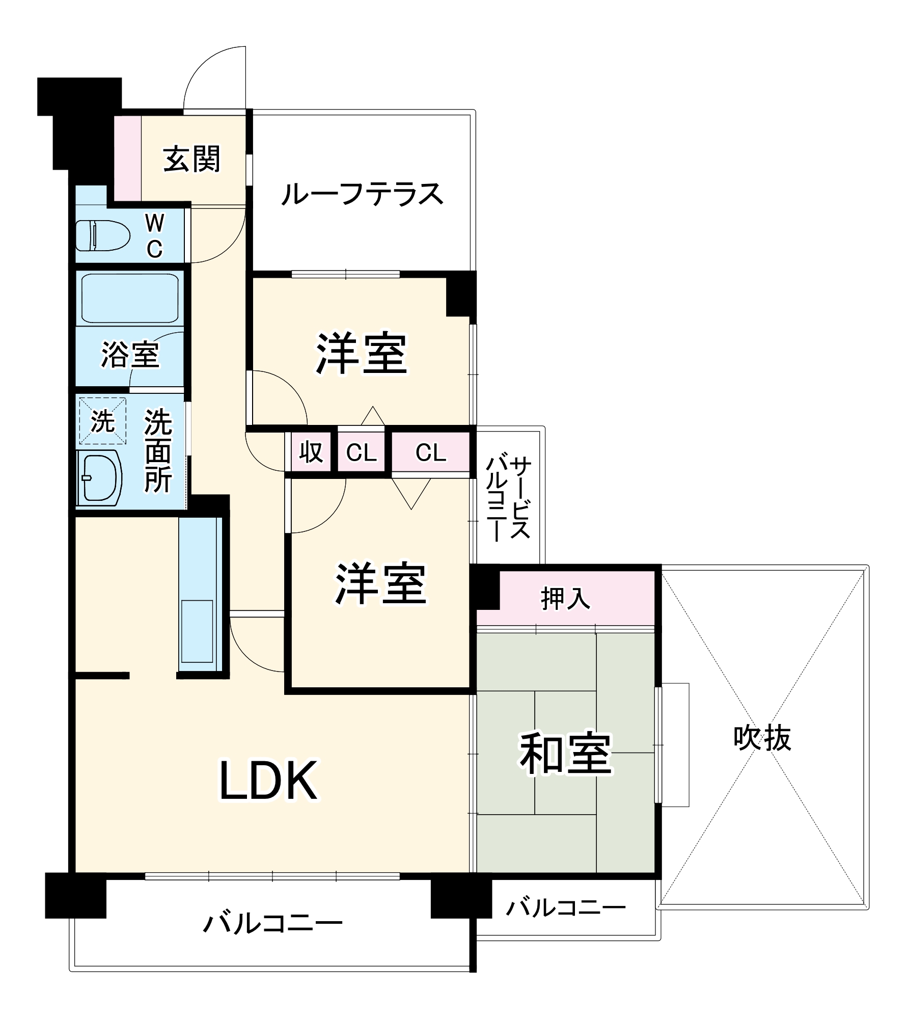 ヴィルヌーブ緑地公園ノースヒルの間取り