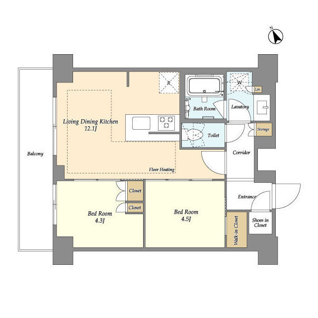 オアーゼ日暮里レジデンスの間取り