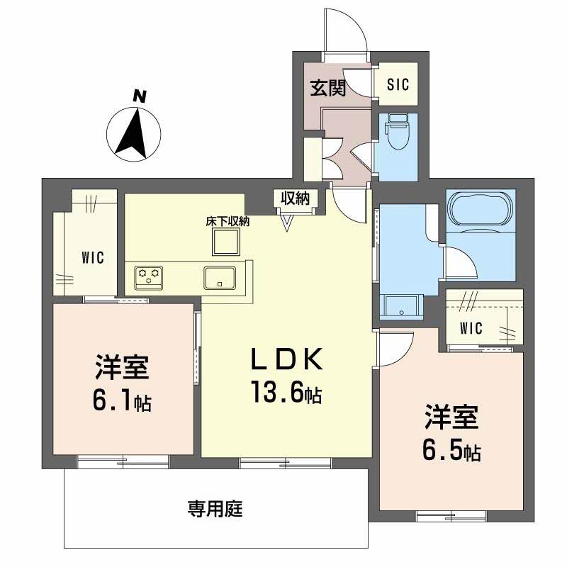 シャーメゾンフェレザの間取り