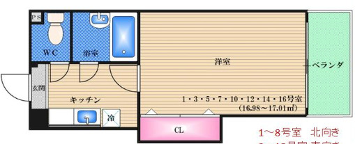 東三国の完工年月(1998年3月)築の賃貸マンションの間取り