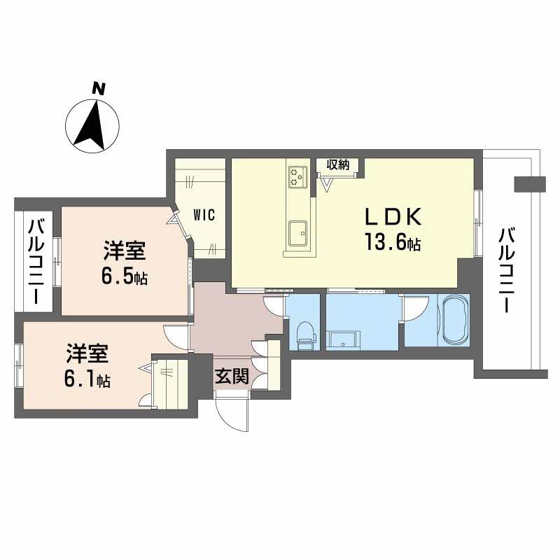シャーメゾンフェレザの間取り