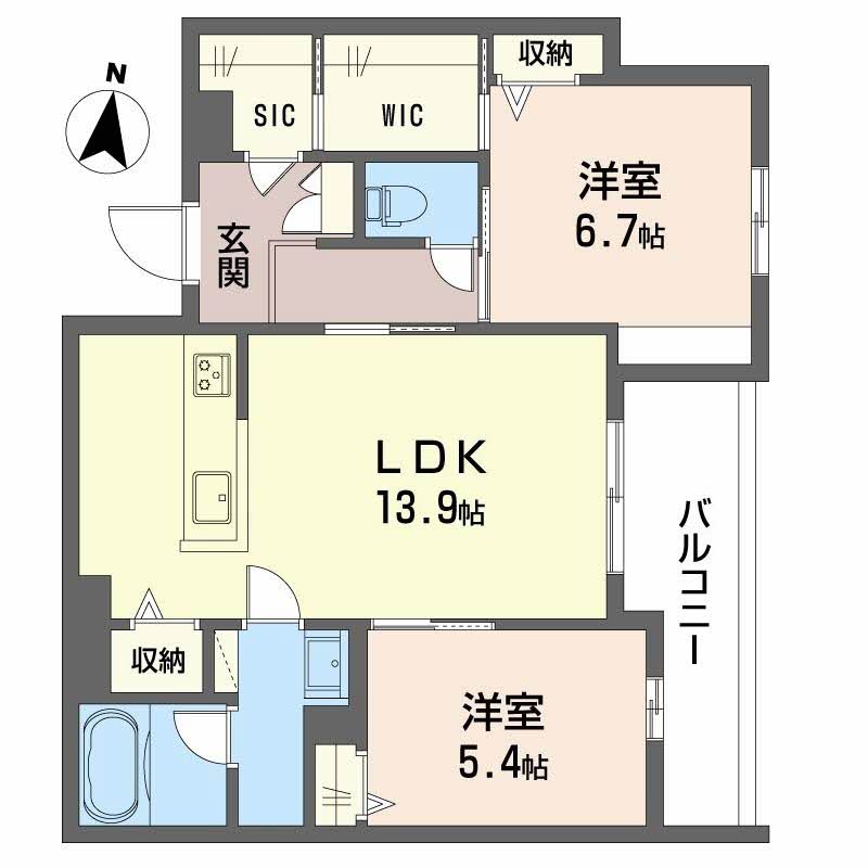 シャーメゾンフェレザの間取り