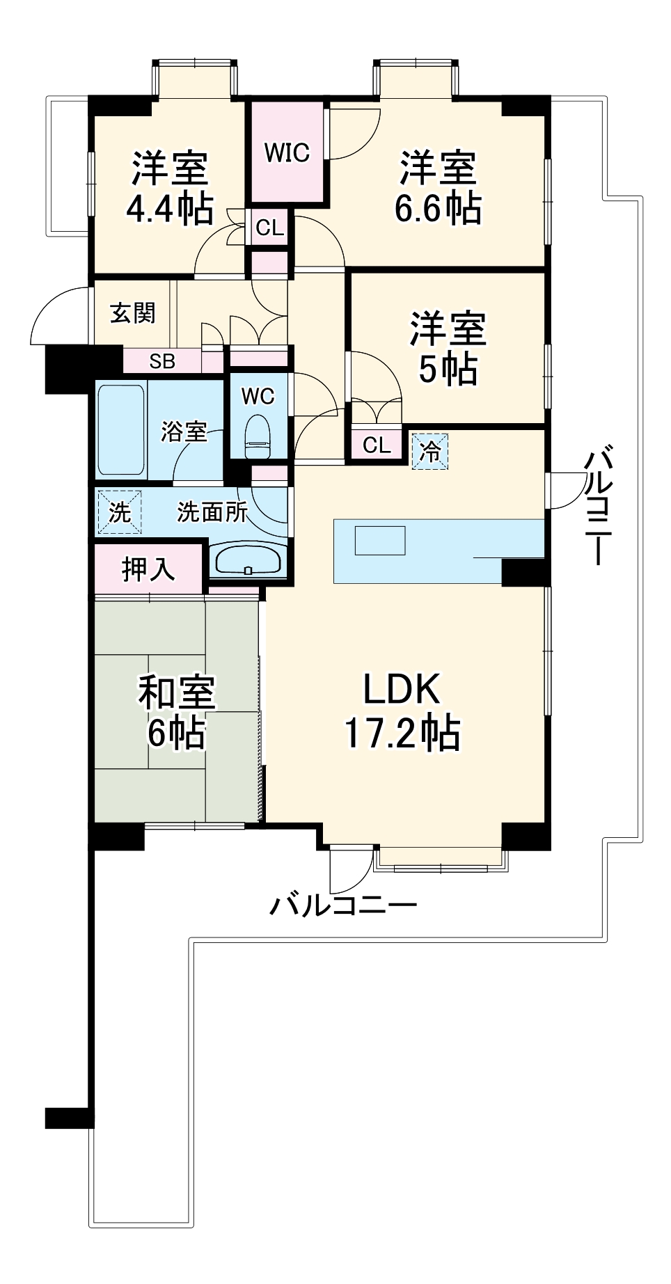シーアイハイツたまプラーザ　パークヒルズＣ棟の間取り