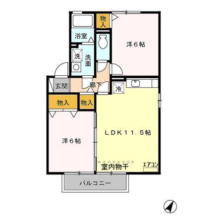 ウッズパディー A/B/C/Dの間取り